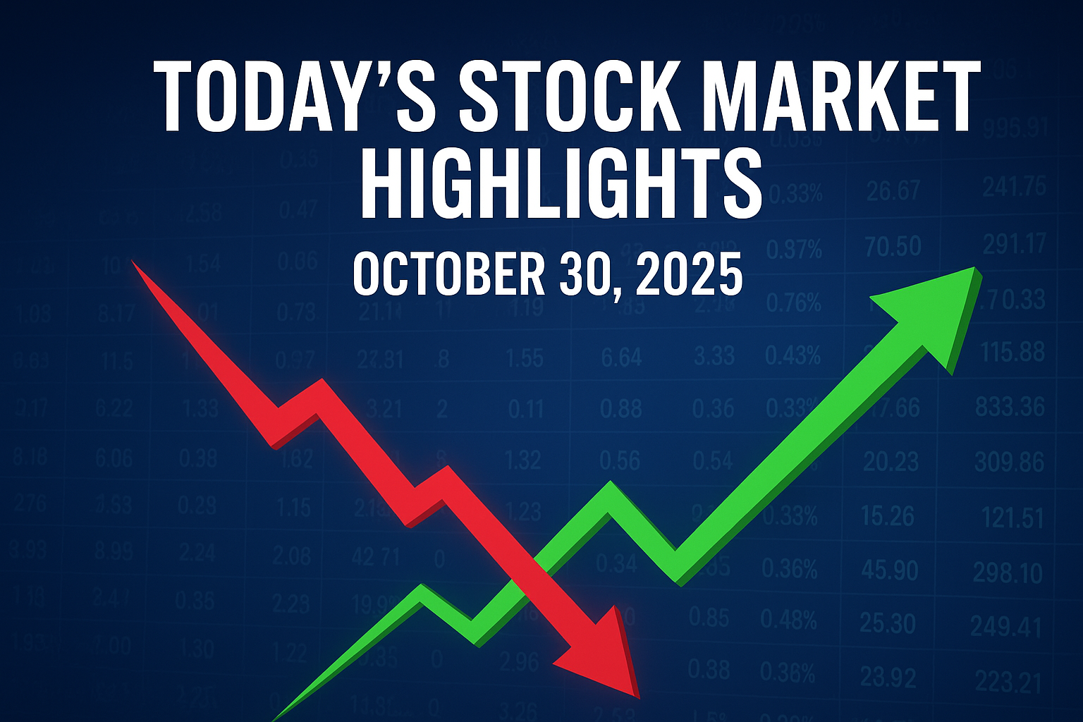 Stock Market Today (Oct 30, 2025): Nifty 50 & Sensex Fall